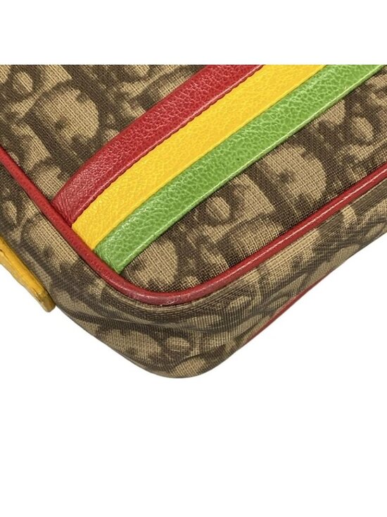 Dior Shoulder Bag Rasta Dark Brown Beige Multi Leather - Picture 6 of 15